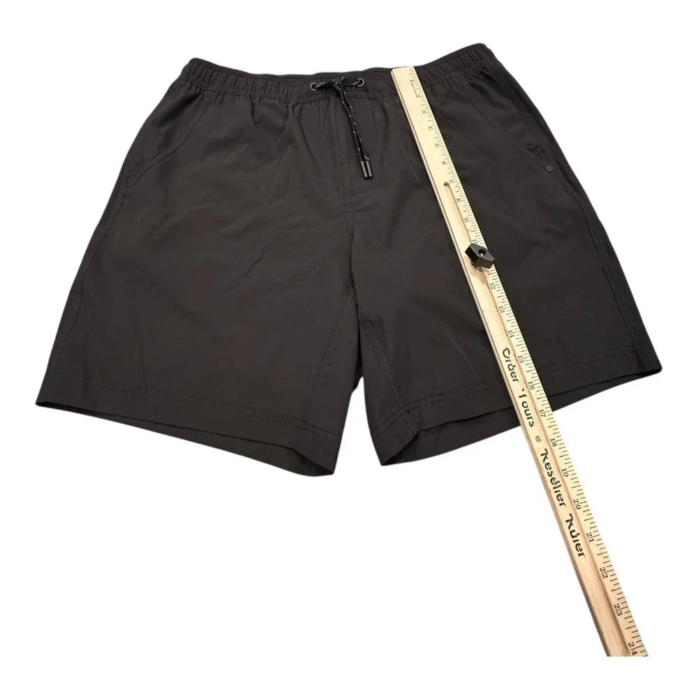 Kenneth Cole Men's XL Swim Trunks Shorts Quick Dry Charcoal Gray Drawstring